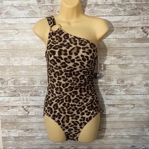 michael kors leopard bathing suit